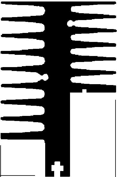 dissipatore in alluminio in sezione