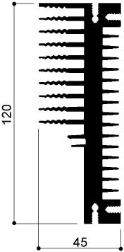 cod. art. FM417 : Dissipatori di calore in alluminio in barre 
