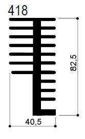 cod. art. FM418 : Dissipatori di calore in alluminio in barre 