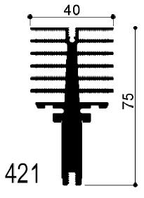 cod. art. FM421 : Dissipatori di calore in alluminio in barre 