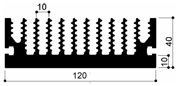 cod. art. FM432 : Dissipatori di calore in alluminio in barre 