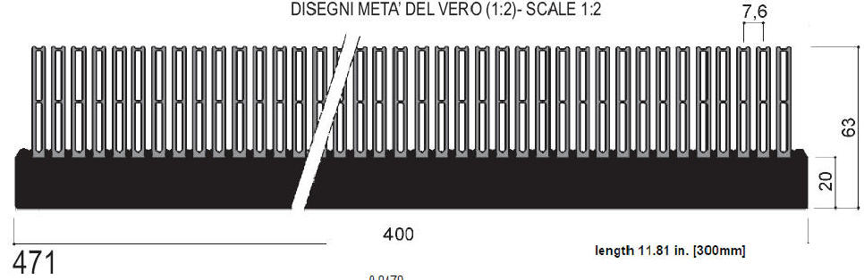 cod. art. FM471 : Dissipatori di calore in alluminio in barre 