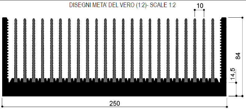 cod. art. FM492 : Dissipatori di calore in alluminio in barre 