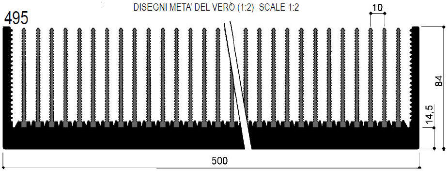 cod. art. FM495 : Dissipatori di calore in alluminio in barre 