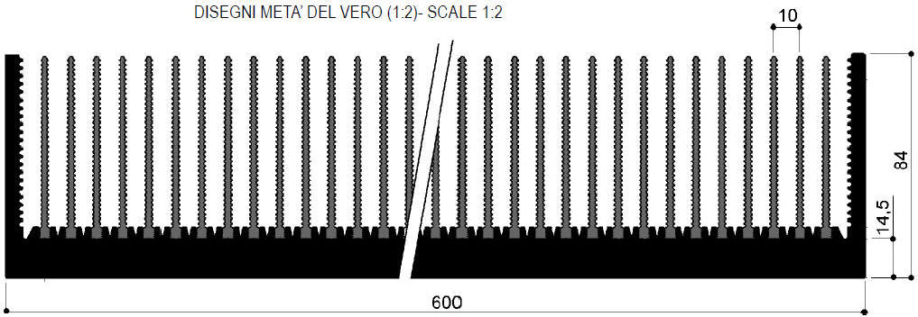 cod. art. FM496 : Dissipatori di calore in alluminio in barre 