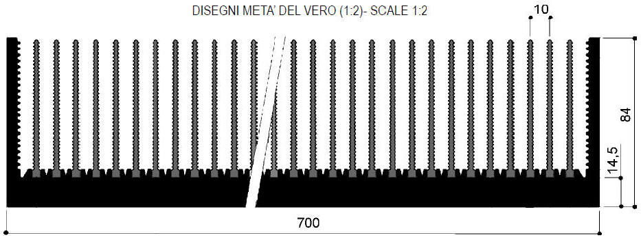 cod. art. FM497 : Dissipatori di calore in alluminio in barre 