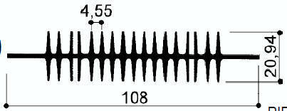 cod. art. FM629 : Dissipatori di calore in alluminio in barre 