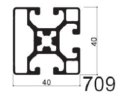 profilo in alluminio modulare cod 709