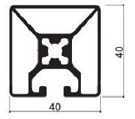 profilo in alluminio modulare cod 711