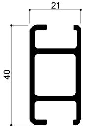 profilo in alluminio modulare cod 718