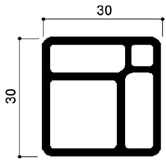 profilo in alluminio modulare cod 722