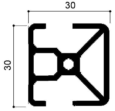 profilo in alluminio modulare cod 723