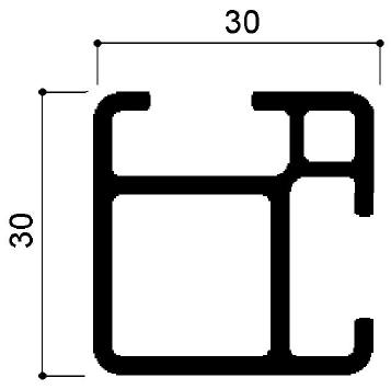 profilo in alluminio modulare cod 724