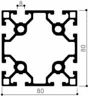 profilo in alluminio modulare cod 733