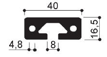 profilo in alluminio modulare cod 745