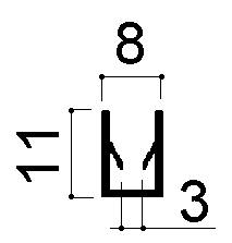 profilo in alluminio modulare cod 762