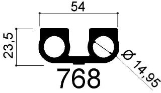 profilo in alluminio modulare cod 768