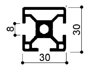 profilo in alluminio modulare cod 769