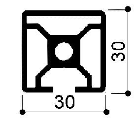 profilo in alluminio modulare cod 771