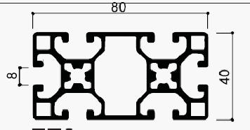 profilo in alluminio modulare cod 779