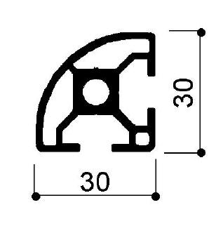 profilo in alluminio modulare cod 784