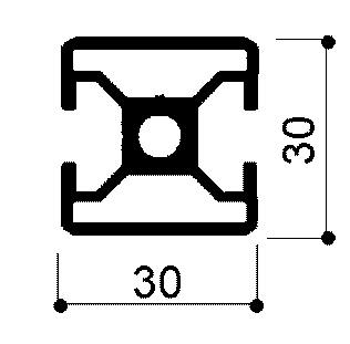 profilo in alluminio modulare cod 785