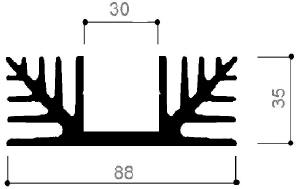 cod. art. FM806 : Dissipatori di calore in alluminio in barre 