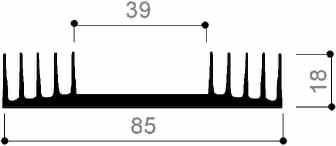 cod. art. FM819 : Dissipatori di calore in alluminio in barre 