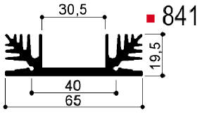 cod. art. FM841 : Dissipatori di calore in alluminio in barre 