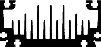 dissipatore in alluminio in sezione