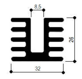cod. art. FM909 : Dissipatori di calore in alluminio in barre 