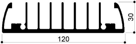 cod. art. FM985: Dissipatori di calore in alluminio in barre 
