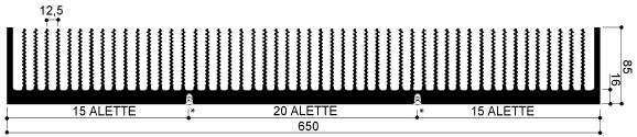 cod. art. FM986: Dissipatori di calore in alluminio in barre 