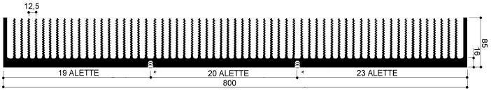 cod. art. FM989: Dissipatori di calore in alluminio in barre 