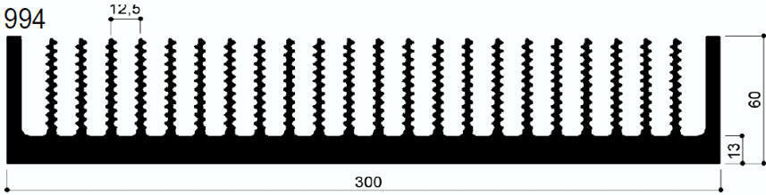 cod. art. FM994: Dissipatori di calore in alluminio in barre 