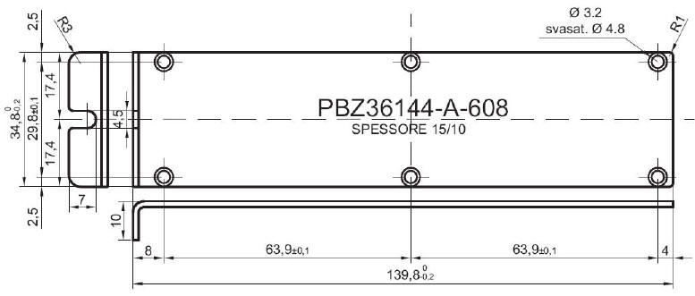 pannello a Z standard in alluminio per art.36144