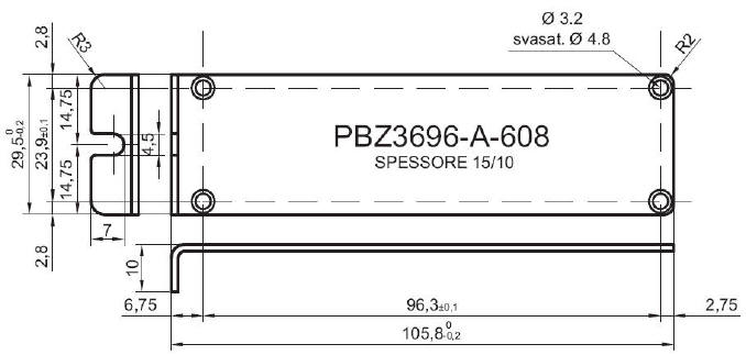 pannello a Z standard in alluminio per art.3696