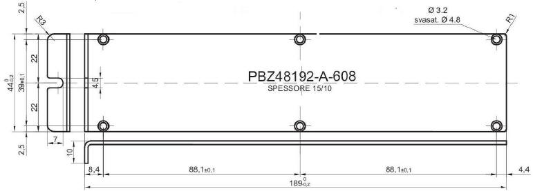 pannello a Z standard in alluminio per art.48192