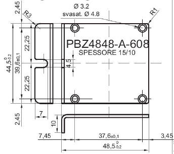 pannello a Z standard in alluminio per art.4848