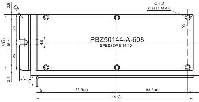 pannello a Z standard in alluminio per art.48192