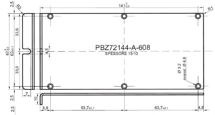 pannello a Z standard in alluminio per art.7272