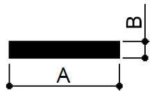 schema barra piatta in alluminio estruso e trafilato