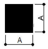 schema barra quadra in alluminio estruso e trafilato