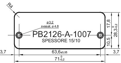 pannello standard in alluminio per art.2126