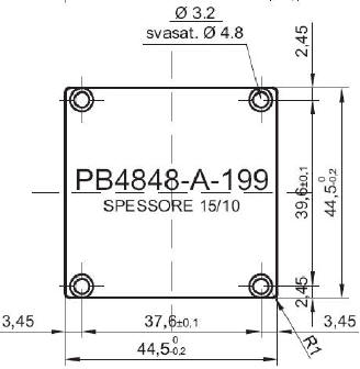 pannello standard in alluminio per art.4848