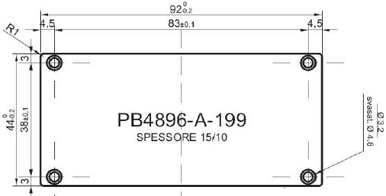 pannello standard in alluminio per art.4896