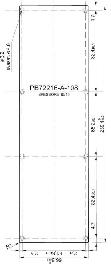 pannello standard in alluminio per art.72144