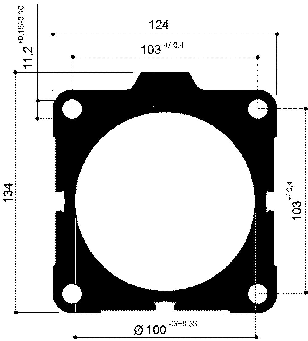profili in alluminio per cilindri ISO 6431 a corsa breve